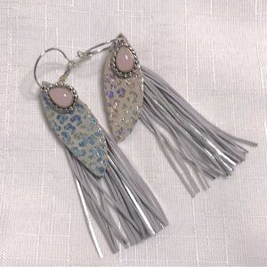 Cheetah tassel earrings